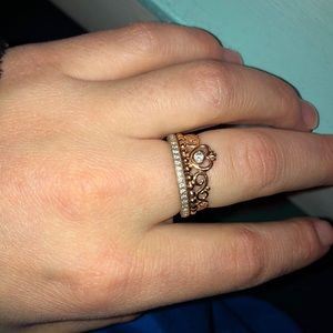 My Princess Tiara Ring + Hearts of Pandora Ring